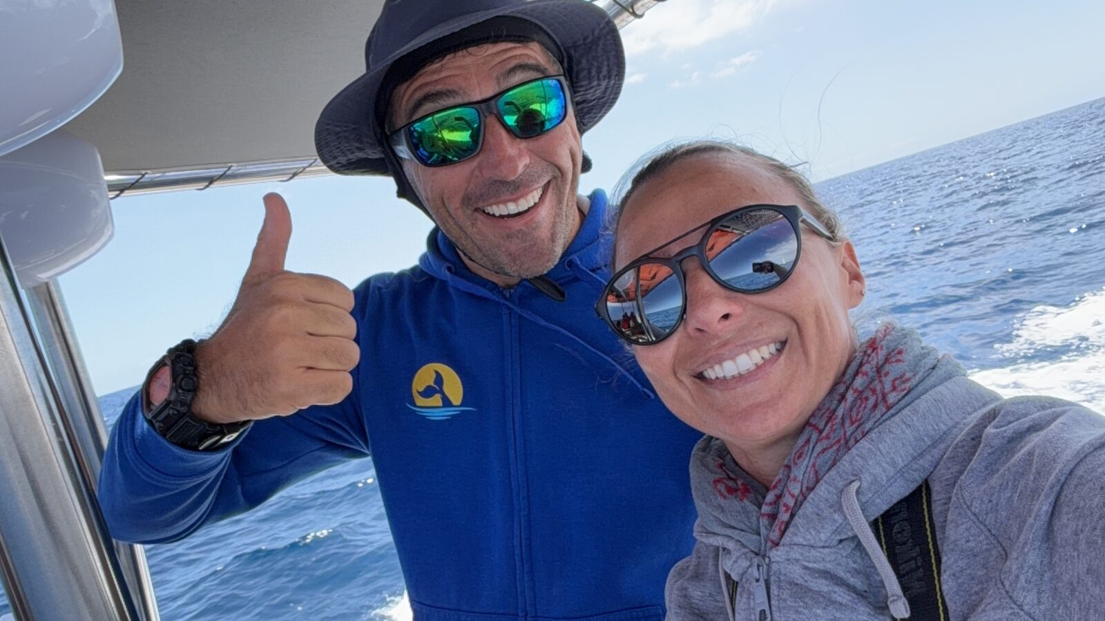 Two guides from Whale Watch Tenerife on board in Costa Adeje